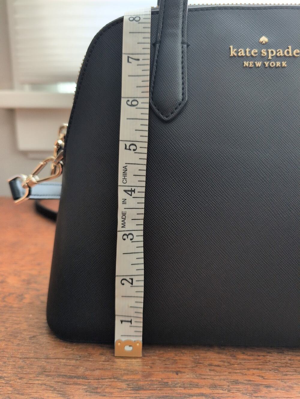 Kate Spade Schuyler Bag Black Dome Satchel Top Handle Crossbody Saffiano PVC